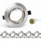SCNNC Einbaustrahler GU10 Metall Einbaurahmen inkl. GU10 Fassung 230V, 30° Schwenkbar LED Deckenspot 68MM Lochdurchmesser, GU10 Rahmen Rund für Einbauleuchten Einbauspots, 6 Sätze