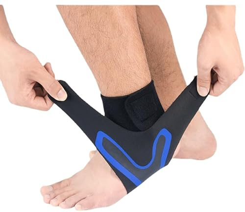 Neuleben Restore Plantarfasziitis Fußwickel,Fussbandagen Sprunggelenk, Knöchelstützband, verstellbare Kompressions-Knöchelstütze für den Schutz beim Sport (M(39-41),1-er Pack-Schwarz Blau)