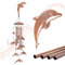 Delfin-Windspiel für draußen, Delfin-Geschenke für Frauen/Männer/Sympathiegeschenk/Gedenkgeschenk/Geburtstagsfest/Metallwindspiele für drinnen und draußen, Terrasse, Gartendekoration, Zuhause, Veranda