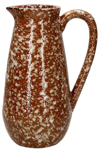 MamboCat Zandra Braun Krug 750 ml I (LxBxH) 14x10x20,2cm I Porzellan I Wein-Kanne, Milch-Kännchen, Sahne-Krug I Alternativ für Apfelwein, Essig & Öl, Sauce, heiße Schokolade, etc.