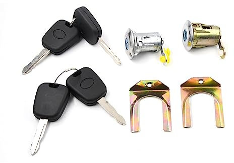 KUWAYO Ajustement for Peugeot 107 for citroën C1 for Toyota Aygo voiture cylindre serrure de porte barillet jeu de clés 05-14 9170.Y8 1608746380 9135S2 9136.T0