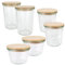 Weck Juego de tarros (6 tarros de conserva, 2 x 250 ml, 2 x 500 ml, 2 x 750 ml con tapa de madera, para enlatar/almacenar alimentos) 79213