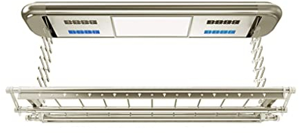 TOAWEM Porte-vêtements, Acier Inoxydable - réglable, sèche-Linge télécommandé Intelligent pour, Support de Refroidissement Automatique pour Balcon à la Maison avec éclairage de 18 Watts