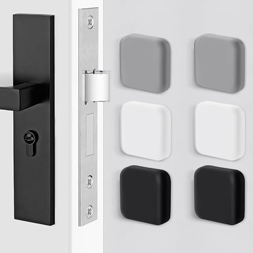 6 pezzi paracolpi per porte, paracolpi a muro autoadesivo in gomma bianco/nero paracolpi per maniglie di porte paracolpi a muro per maniglie di porte contro paracolpi di porte