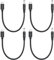 4Pcs Short DC 5.5mm x 2.5mm to USB C Power Cord 6inch, DC 5525 Male to USB Type C Male Plug 5V 5A Power Charging Cord Extension Cable, for LED Desk Lamp, Small Fan Etc Other USB Type C Equipment