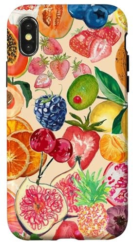 iPhone X/XS Fruit Collage Preppy Summer Case