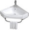 JOSIAHCQ Lavabo Bagno Angolare Sospeso Lavandino Bagno Mobile Bagno Salvaspazio con Rubinetto per Piccoli Spazi(47cm/18.50in)