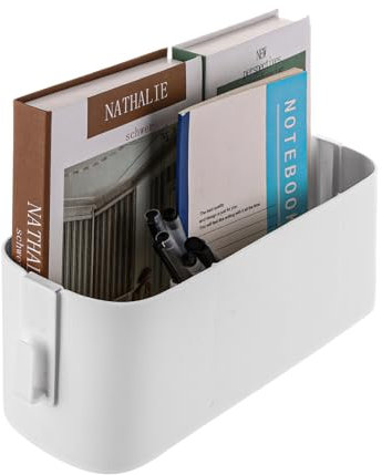 ASelected Bett Organizer Zum Einhängen Wickeltisch Organizer Bett Organizer Betttasche zum Einhängen mit 2 Abnehmbarer Haken für Buch Magazin Spielzeug Handy Kopfhörer, Weiß