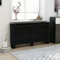 puraday Wohnzimmer Heizkörperabdeckung 152x19x81.5 cm MDF Heizkörper Verkleidung Abdeckung Dekorative Wabenmuster Design Heizkörperverkleidung Heizung Abdeckung Schwarz Radiator Cover