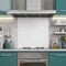 BELOFAY 6mm Tempered Glass Splashbacks for Cookers, Toughened Glass Heat Resistant Splashback for Kitchen Oven (White Glass, 50x60 cm)