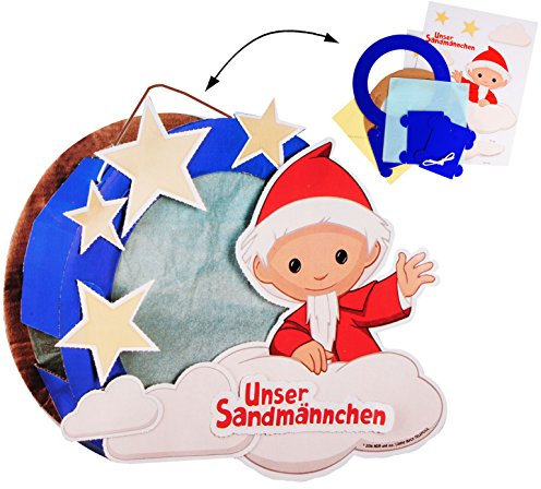 alles-meine.de GmbH Bastelset 3-D Effekt Papier Laterne/Lampion - unser Sandmännchen - zum Basteln/Laternenbastelset - für Kinder - Papierlaterne - Lampe - Laternen L..
