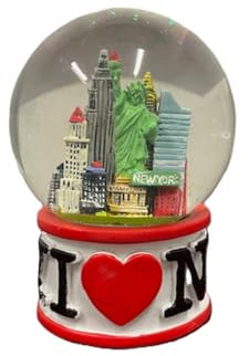Artisan Owl Schneekugel I Love New York – Freiheitsstatue NYC Souvenir, elegante Heimdekoration & Sammlerstück Geschenk für Reisende und NY-Enthusiasten