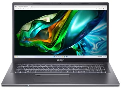 Acer Aspire 5, A517-58GM, Laptop, 17.3 1920 x 1080 Full HD Display 60 Hz, Windows 11, Intel Core i7, 32GB RAM, 1TB SSD, NVIDIA RTX 2050, QWERTZ Tastatur