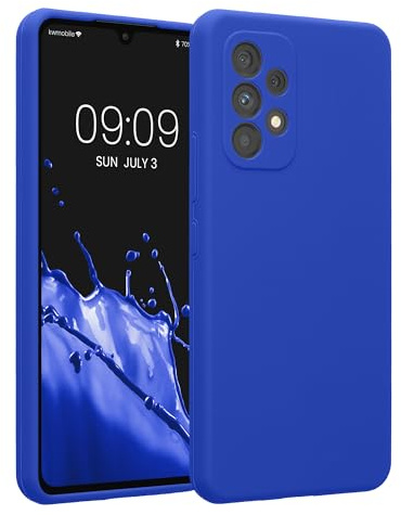 kwmobile Hülle kompatibel mit Samsung Galaxy A53 5G - Hülle Silikon gummiert - Handyhülle - Handy Case in Baltik Blau