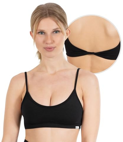SMILODOX Sport BH Damen Layne, Seamless Crop Top mit verstellbaren Trägern, überkreuztem Rückenausschnitt, rutschfest Sport Bra, Blickdicht & atmungsaktiv, Ideal für Fitness & Yoga