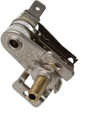 Interruttore Regolatore di Temperatura Elettrico Termostato Forno parti di Riparazione Metallo Argento Rotazione 180 Gradi (16A)
