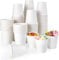 pafnisoin Pappbecher 100 Stück 120ml Eisbecher Pappe Papierbecher Dessertgläser Papier Kaffeebecher Einwegbecher Party Becher Trinkbecher Kaffebecher Pappe