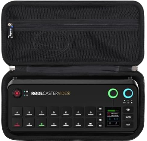 worfty Case for RØDE RØDECaster Video Professional Video Switcher and Audio Interface - Travel Carrying Storage Bag (Black)