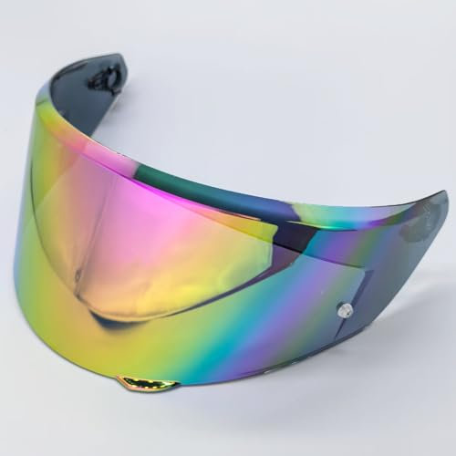 UYTKTN Motorradhelm Visier Linse Helm Brille für AGV K3, Motorradhelm Gläser Verspiegelt Helmvisier Getöntes Visier, Motorrad Windschutz Helmlinse,G Tea Colorful pink