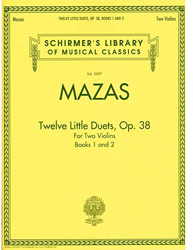Twelve Little Duets For Two Violins Op.38 (Books 1 & 2): Noten für Violine (2) (Schirmer's Library of Musical Classics): For Two Violins, Books 1 and 2, Violin 1