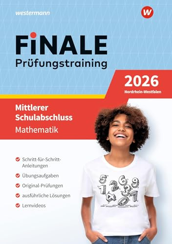 FiNALE - Prüfungstraining Mittlerer Schulabschluss Nordrhein-Westfalen: Mathematik 2026 Arbeitsbuch mit Lösungsheft und Lernvideos