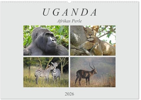 Afrikas Perle Uganda (Wandkalender 2026 DIN A2 quer), CALVENDO Monatskalender: Uganda ist von den großen Touristenströmen bislang unberührt geblieben. (CALVENDO Natur)