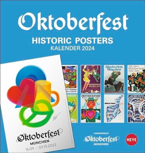 Oktoberfest Postkartenkalender 2024. Wiesn-Souvenir, das in jeden Geschenkkorb passt – kleiner Kalender mit Postkarten zum beliebten Münchner Volksfest im Format 16 x 17 cm