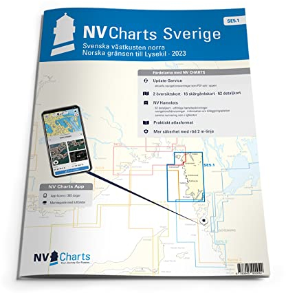 NV Charts Seekarte Ostsee Serie 5.1 - Westküste Schweden - Kungshamn bis Strömstad - Seekarte im Atlas Format