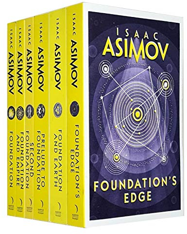 Isaac Asimov foundation series 6 books collection set - (foundation,foundation and empire,second foundation,prelude to foundation,foundation and Earth,foundation’s edge)