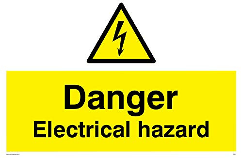Viking Signs WE67-A4L-V Danger Electrical Hazard Sign, Vinyl, 200 mm H x 300 mm W