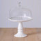 Home of Cake Virginia Casa Linea Volute Tortenständer mit Glasglocke in Weiß Ø 28 cm