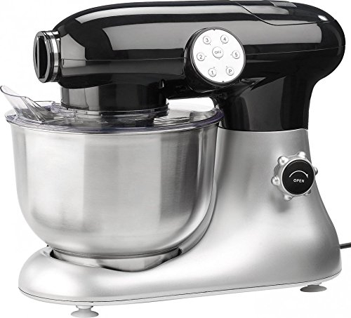 Rosenstein & Söhne Knetmaschine: Küchenmaschine KM-6618 im Retro-Design, 1.200 Watt (Rührmaschine, Teigmaschine, Küchenhelfer)