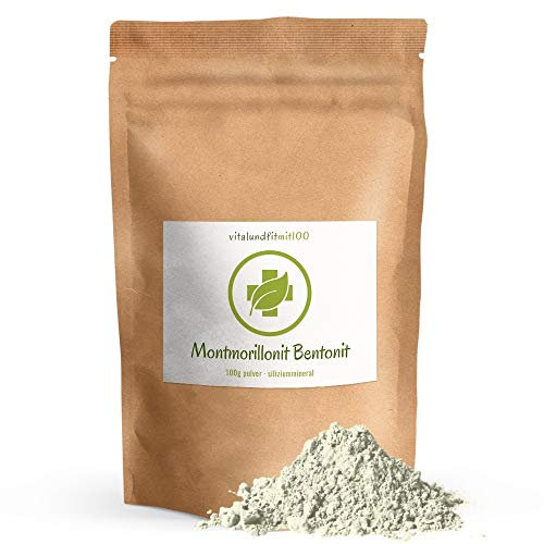 Montmorillonit Bentonit Pulver (Ph. Eur.) - 100 g - Montmorillonitgehalt > 80% - reines Naturprodukt - in Pharma-Qualität OHNE Nanopartikel - Ph. Eur. 7.0 - OHNE Hilfs- u. Zusatzstoffe