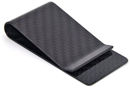 Medifier Billetera de Fibra de Carbono Ultraligera con Clip para Tarjetas de crédito y Dinero, Abrazadera para Hombres, Clip de Efectivo, Titular de Tarjetas (Negro)
