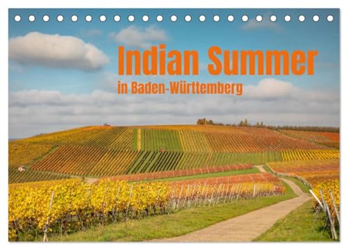 Indian Summer in Baden-Württemberg (Tischkalender 2026 DIN A5 quer), CALVENDO Monatskalender: Herbstlich gefärbte Weinberge im Schwäbischen (CALVENDO Natur)