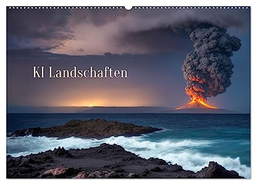 KI Landschaften (Wandkalender 2026 DIN A2 quer), CALVENDO Monatskalender: Mit Künstlicher Intelligenz erstellte Landschaften (CALVENDO Natur)