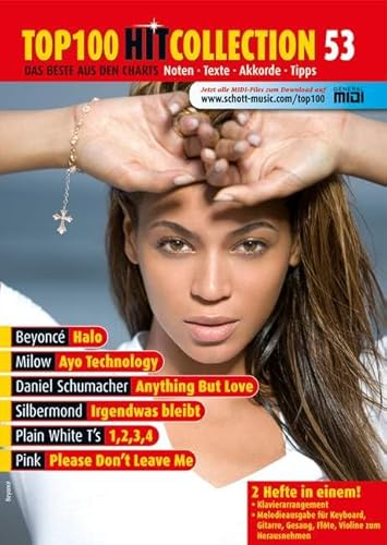 Top 100 Hit Collection 53: 6 Chart-Hits: Please Don't Leave Me - Ayo Technology - Halo - Anything But Love - 1,2,3,4 - Irgendwas bleibt.. Band 53. Klavier / Keyboard. (Music Factory)