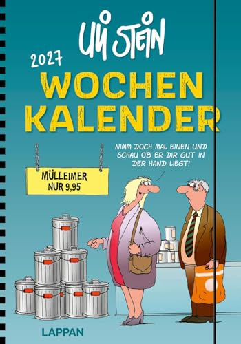 Uli Stein Wochenkalender 2027: Taschenkalender mit Spiralbindung und Gummiband: Kompakter Terminplaner, liniert in DIN A5 (Uli Stein Kalender 2027)