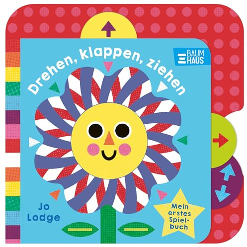Drehen, klappen, ziehen - Mein erstes Spielbuch: Pappbilderbuch mit großen Klappen, Schiebern und einem Spiegel ab 12 Monaten