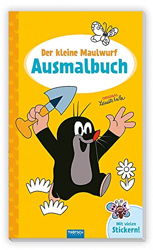 Trötsch Der kleine Maulwurf Ausmalbuch mit Stickern: Malbuch Beschäftigungsbuch Ausmalbuch
