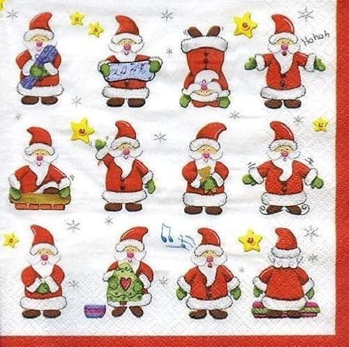 Anniversary House Tiflair Luxuriöse Weihnachtsservietten – 3-lagige Papierservietten mit nostalgischem Weihnachtsbaum-Design – Dicke, Starke, Festliche Einweg-Servietten für Festliche Tischdekoration