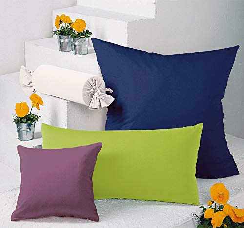 Erwin Müller Kissenbezug, Kissenhülle Memmingen Interlock-Jersey apfelgrün Größe 40x80 cm - formstabil, faltenfrei, anschmiegsam, mit Reißverschluss