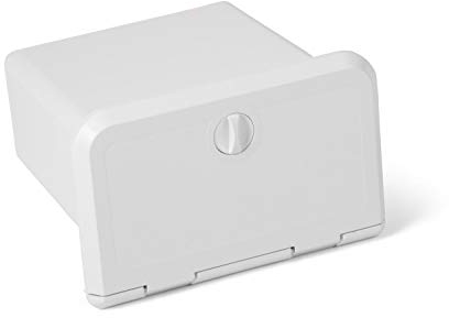 Ablagefach mit Luke 165 x 285 mm Kunststoff Weiß Staufach Handschuhfach Seitenfach Stauraum Konsole Aufbewahrungsbox Seitenablage Mittelkonsole Ablage Boot