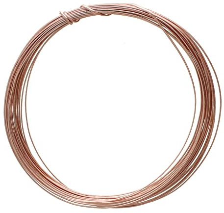 The Beadsmith Half-Round Craft Wire – Soft Temper Jewelry Wire, Rose Gold Color, 18 Gauge, 4 Yards