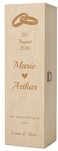 Weinkiste aus Holz als persönliches Geschenk mit Gravur zur Hochzeit - Das individuelle Hochzeitsgeschenk