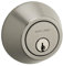 Weiser Safelock Serrure à pêne dormant rond en nickel satiné, certifié ANSI/BHMA Grade 3, serrure de porte extérieure avec clé, serrures de porte traditionnelles pour porte d'entrée