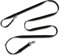 Hundeleine in Schwarz 5 Fach Verstellbar und Stabil 3m Lang 2,5cm Breit Hundeführleine für Kräftige und Große Hunde Geflochtene Doppelleine Laufleine Nylon Seil mit Zwei Karabiner4