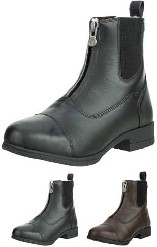 SUEDWIND FOOTWEAR Stiefeletten Icelock Merino FZ – Schwarz o. Braun – 35-46 | Leder Winter Boots – Reitschuhe mit Reißverschluss vorn, Merino-Wolle & Icelock-Sohle – wasserabweisend