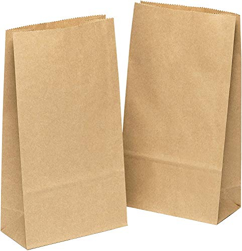 kgpack 100 Stück Papiertüten klein 9 x 16 cm - Tüten Kindergeburtstag braun Kraftpapiertüten Butterbrottüten Brottüten Kraftpapier Beutel Adventskalender zum Befüllen Geschenktüten Papiertüte DIY