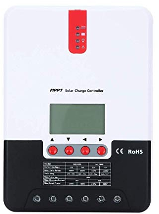 vFound 30A MPPT Solar Charge Controller 12V/24V Automatically Identifying System Voltage Solar Panel for Intelligent Regulator with LCD Display(30A)